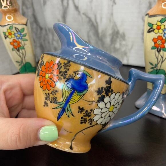 Vintage Japanese 3pc Lusterware Kitchen Set - Picture 2 of 9